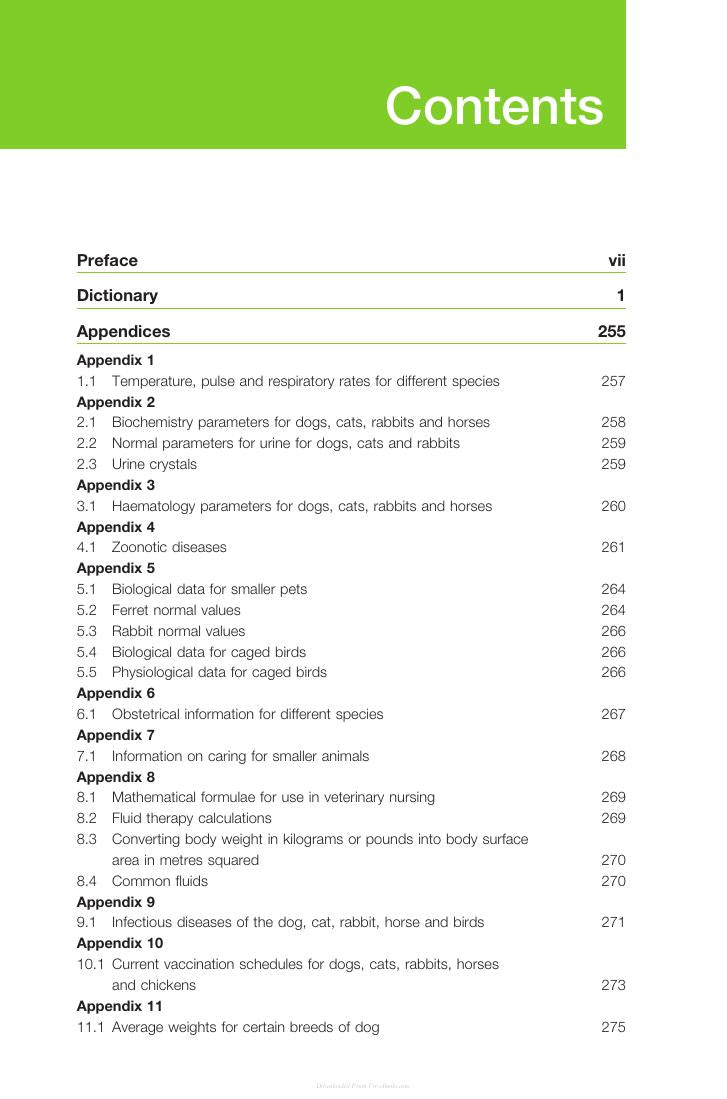 Dictionary Of Veterinary Nursing 4Th Edition