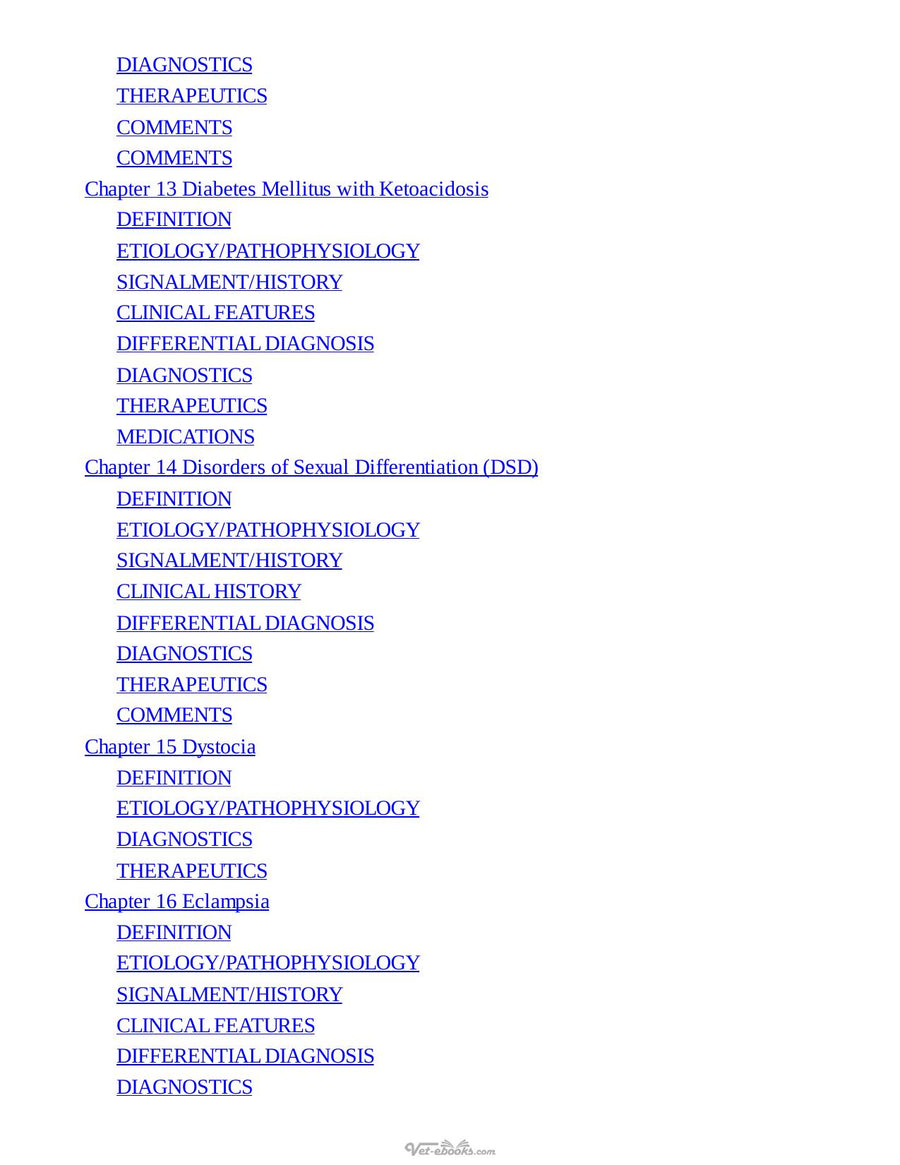Preview page of Blackwells Five Minute Veterinary Consult Clinical Companion Small Animal Endocrinology and Reproduction