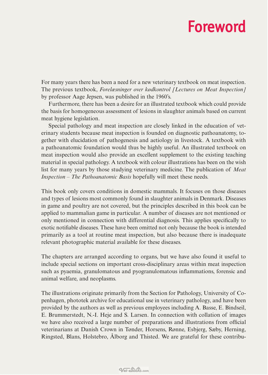 Meat Inspection The Pathoanatomic Basis