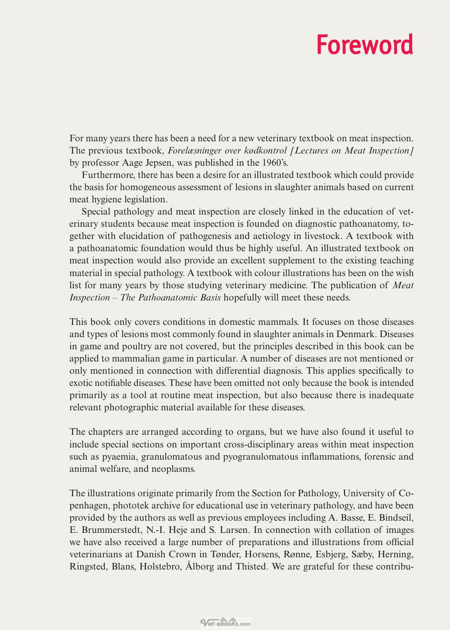 Preview page of Meat Inspection the Pathoanatomic Basis