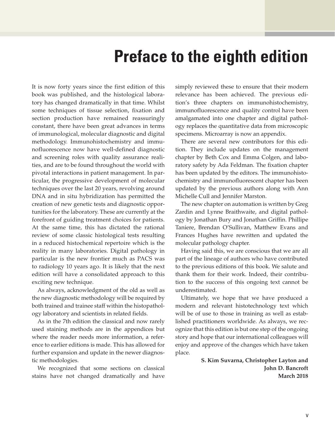 Bancrofts Theory And Practice Of Histological Techniques