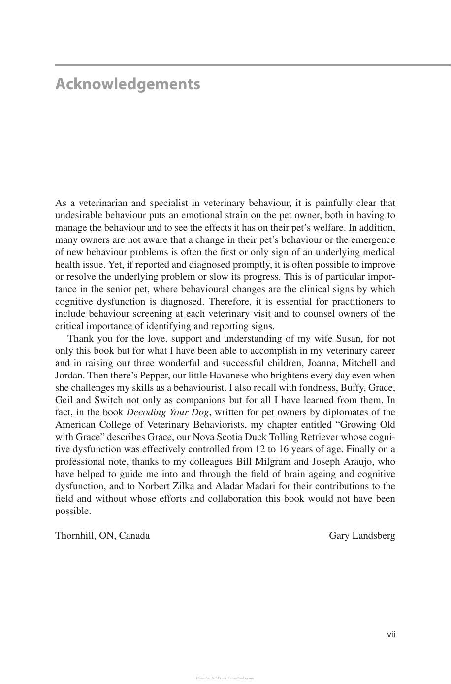 Canine And Feline Dementia Molecular Basis Diagnostics And Therapy