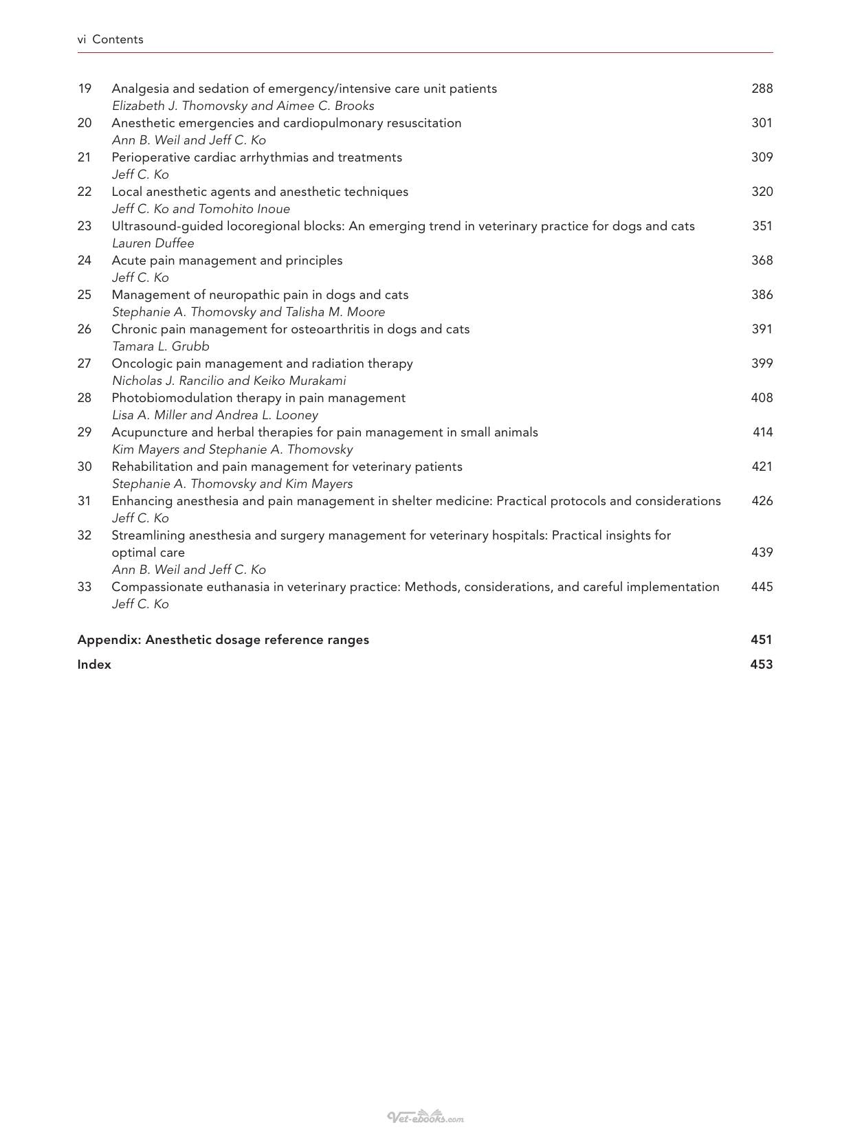 Small Animal Anesthesia And Pain Management A Color Handbook