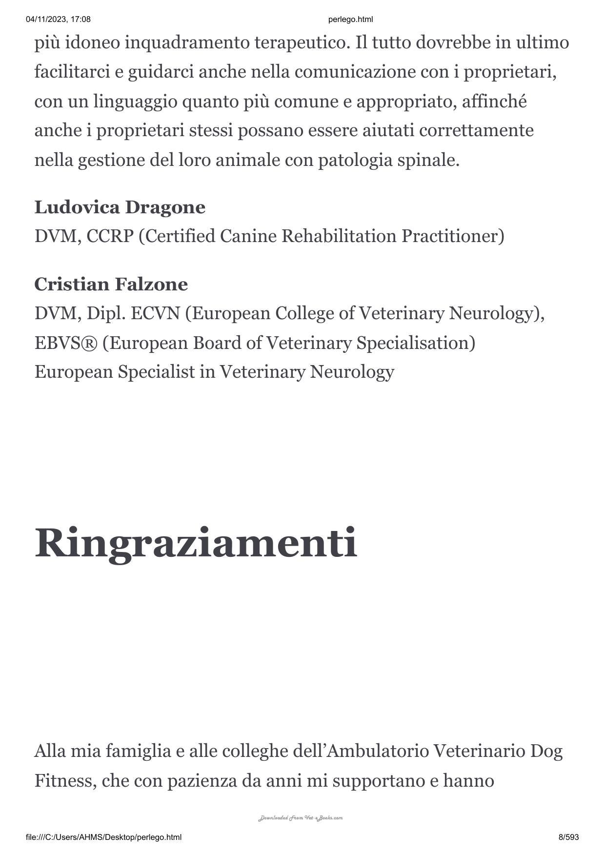 Patologie Spinali Del Cane E Del Gatto