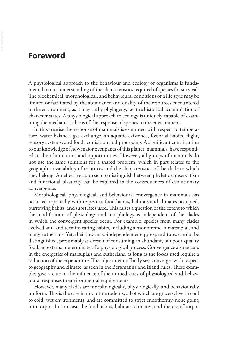 Ecological And Environmental Physiology Of Mammals