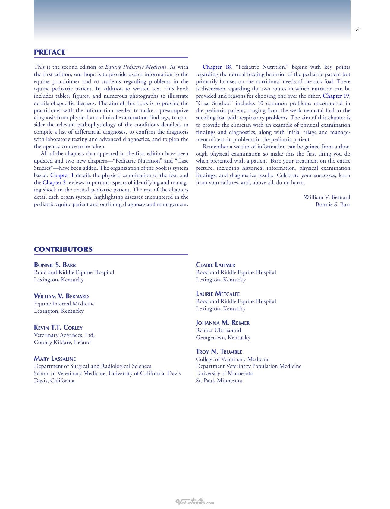 Equine Pediatric Medicine