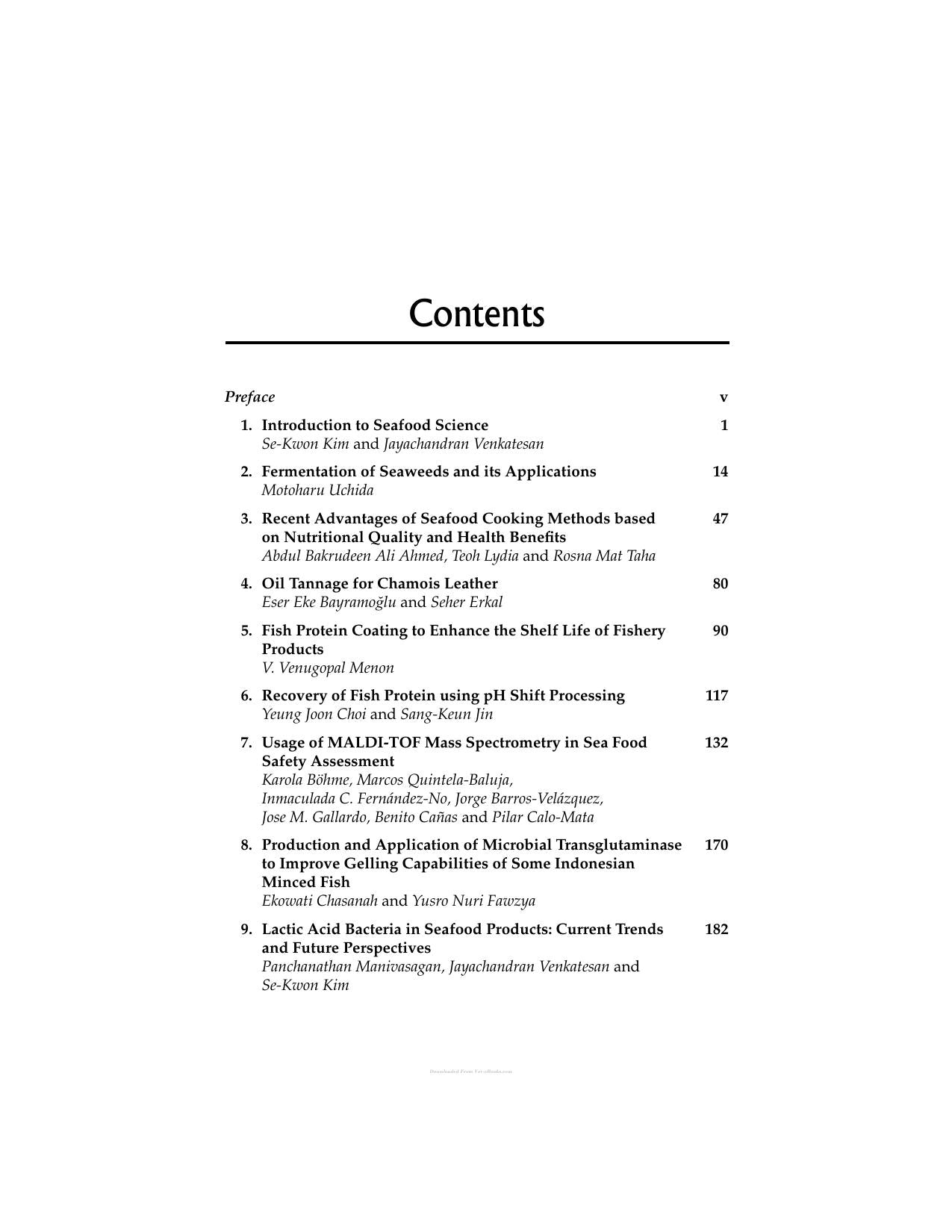 Seafood Science Advances In Chemistry Technology And Applications