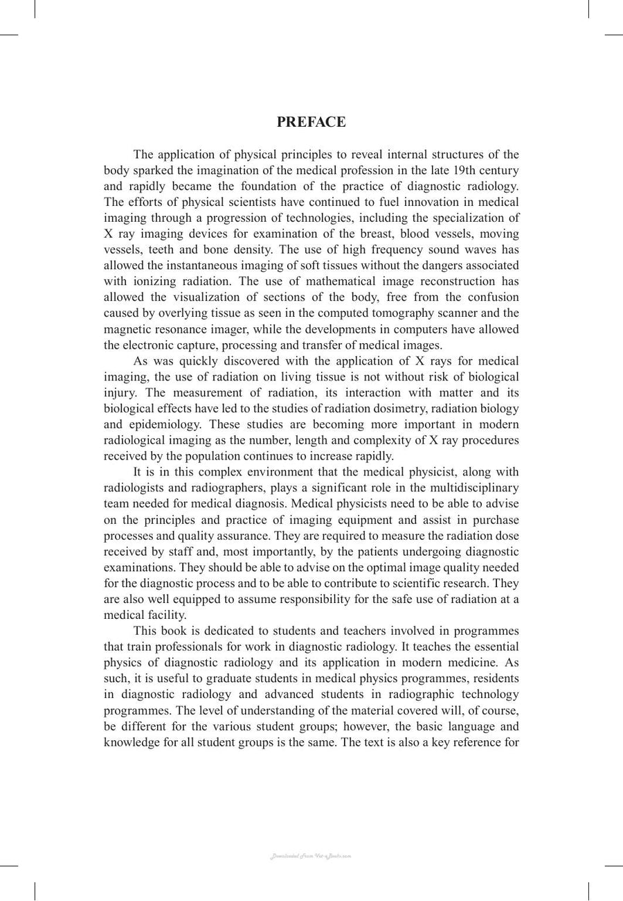 Preview page of Diagnostic Radiology Physics a Handbook for Teachers and Students