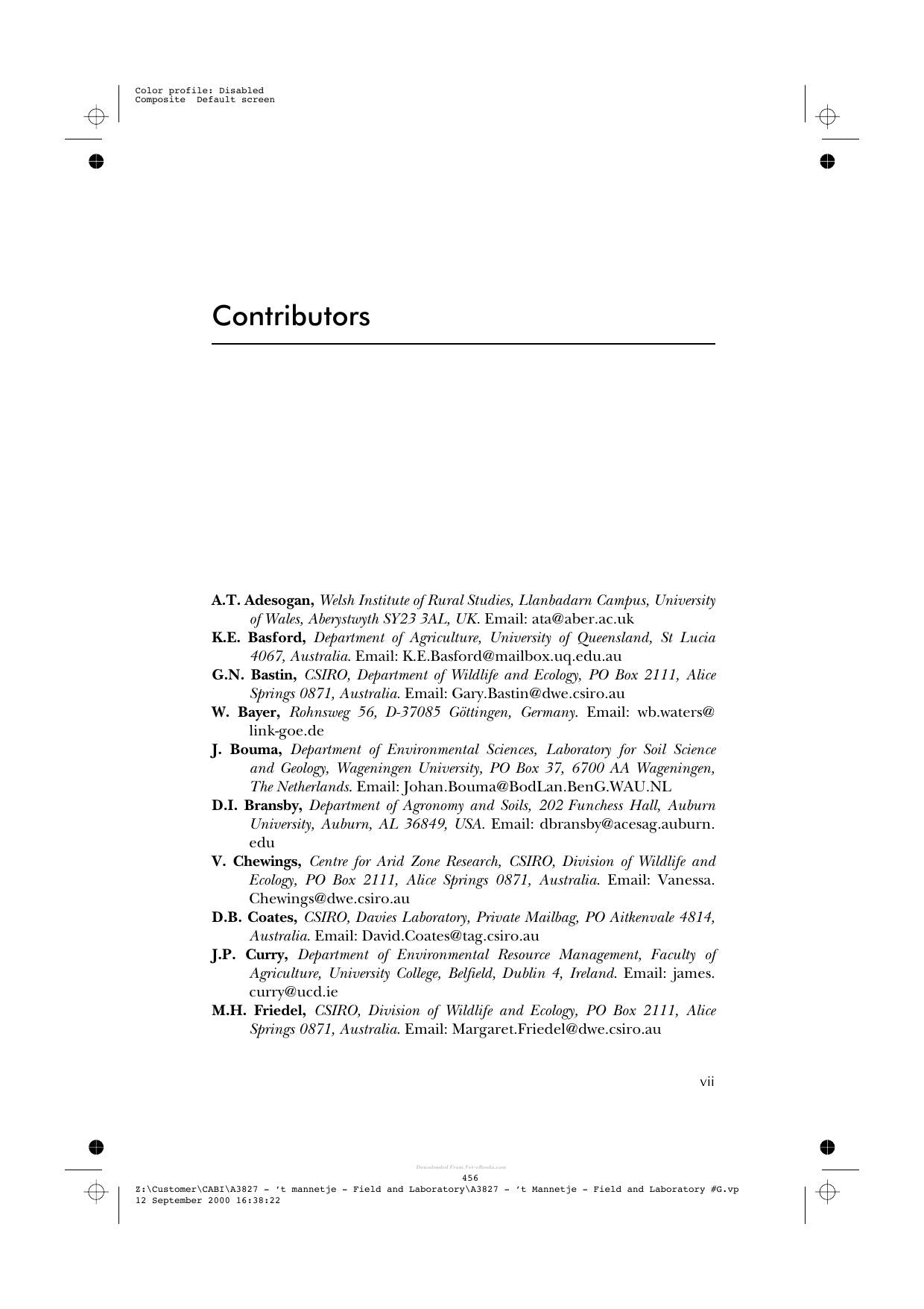 Field And Laboratory Methods For Grassland And Animal Production Research