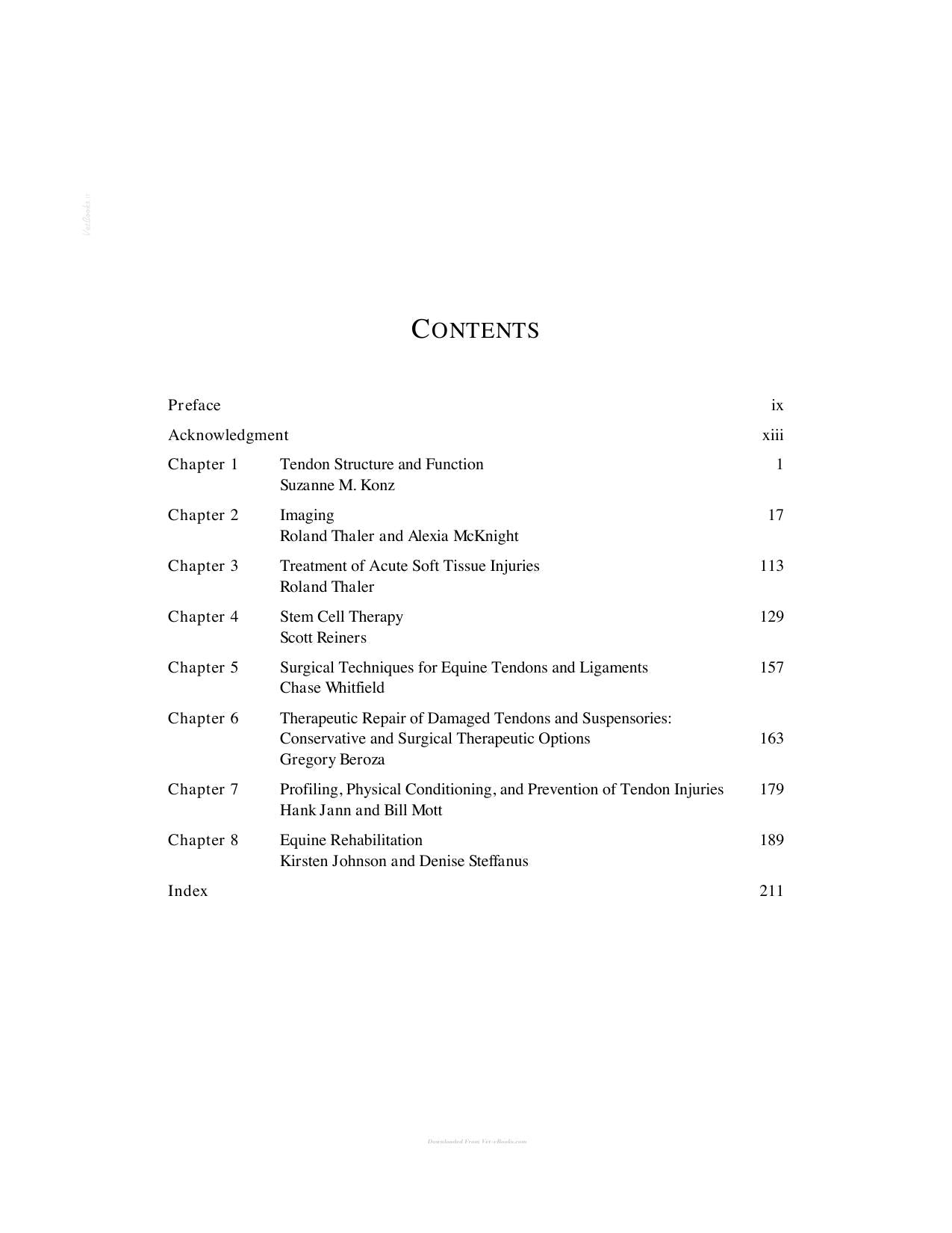 Equine Tendon In Health And Disease