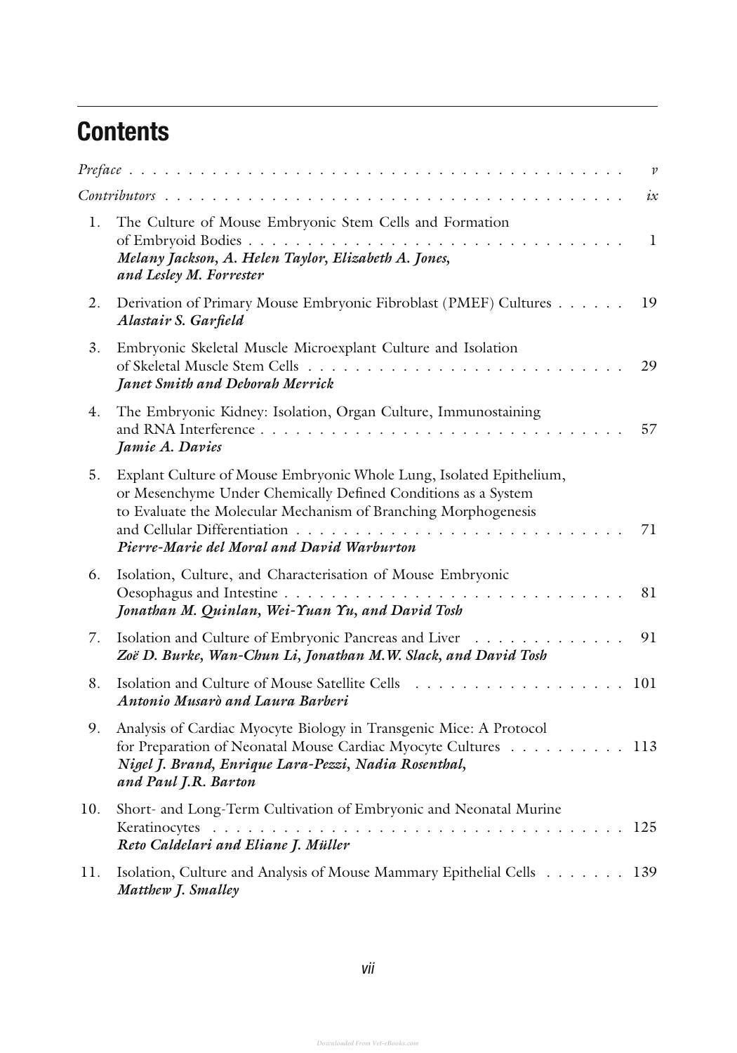 Mouse Cell Culture Methods And Protocols