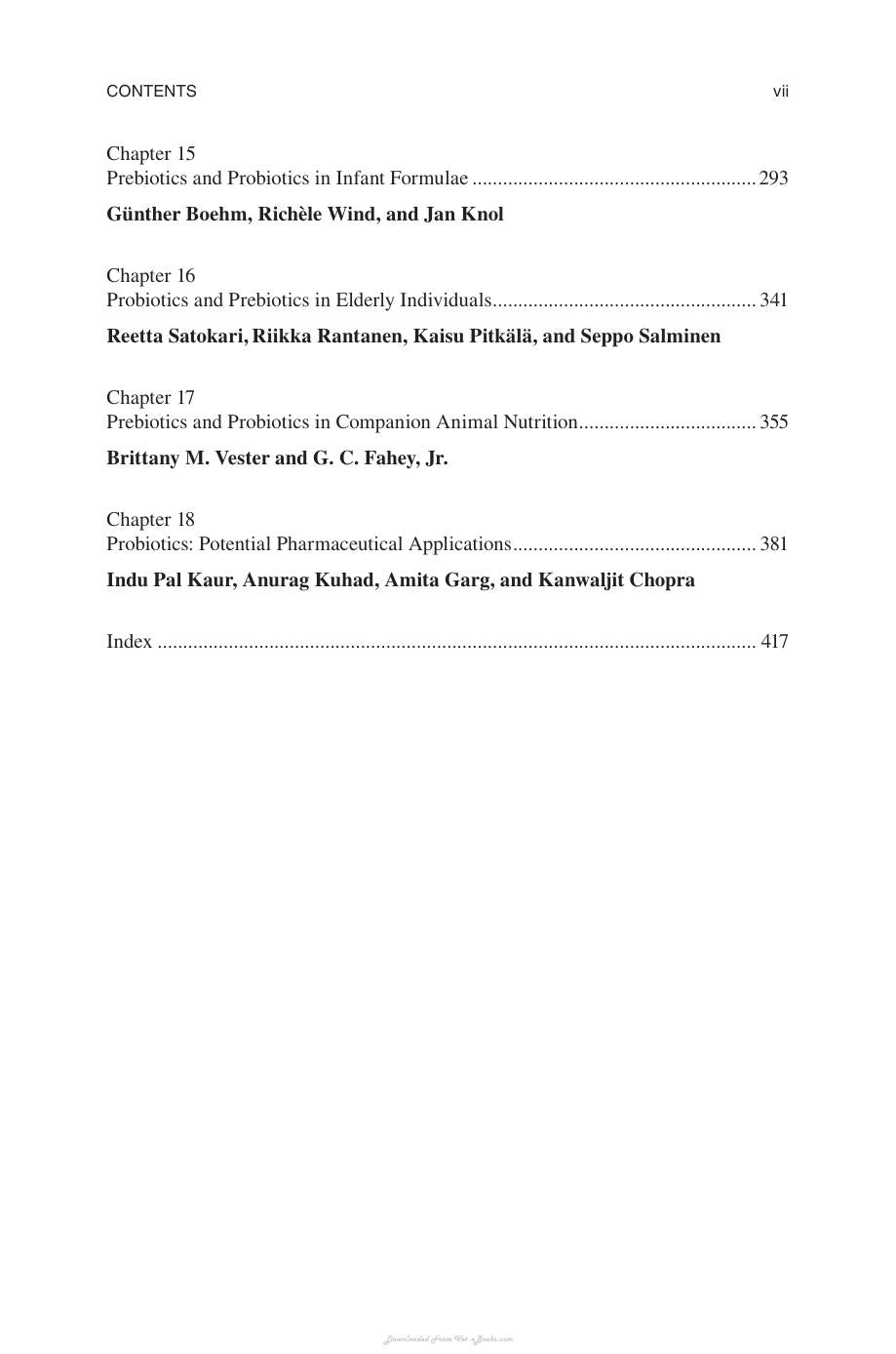 Handbook Of Prebiotics And Probiotics Ingredients Health Benefits And Food Applications