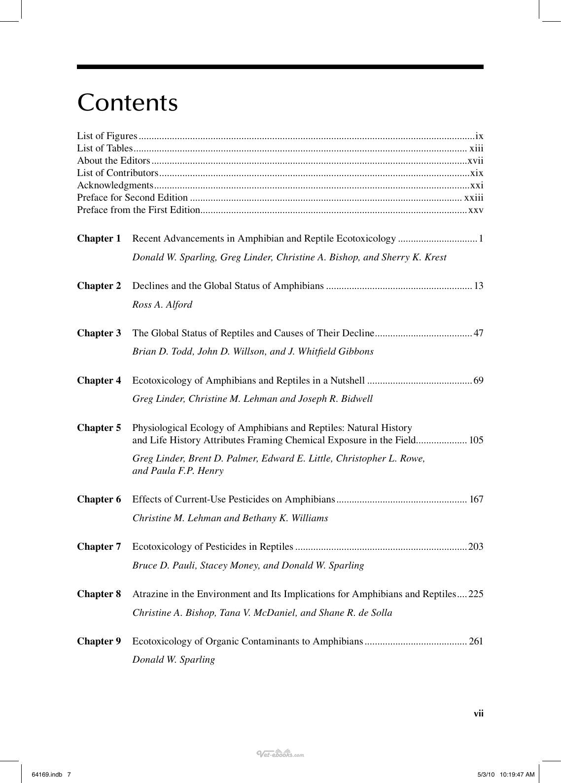 Ecotoxicology Of Amphibians And Reptiles 2Nd Edition
