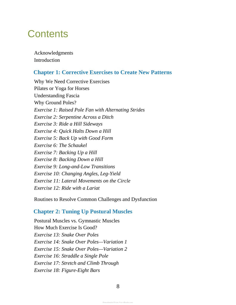 Preview page of 55 Corrective Exercises for Horses Resolving Postural Problems Improving Movement Patterns and Preventing Injury
