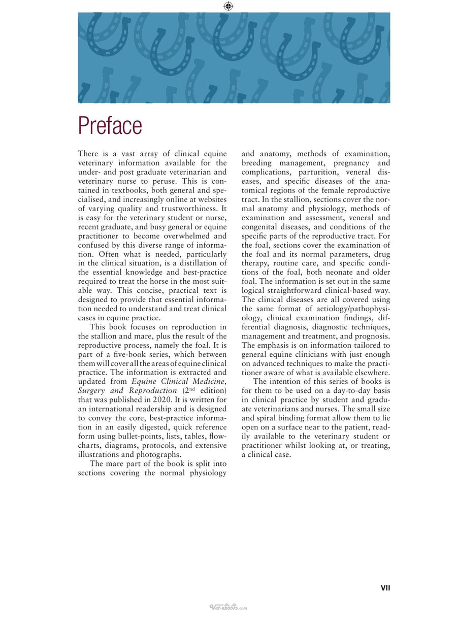 Preview page of Concise Textbook of Equine Clinical Practice Book 2 Reproduction and the Foal