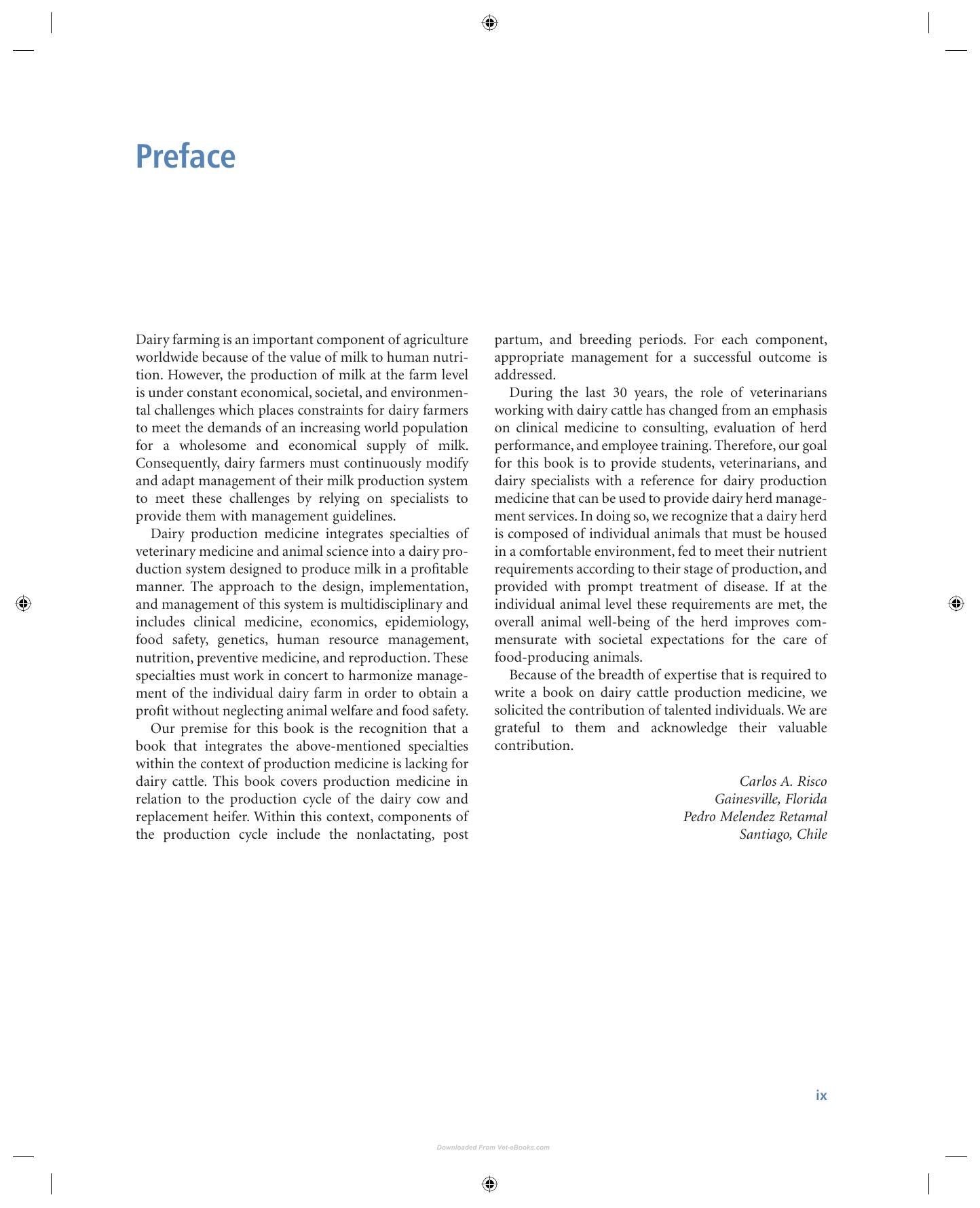 Dairy Production Medicine