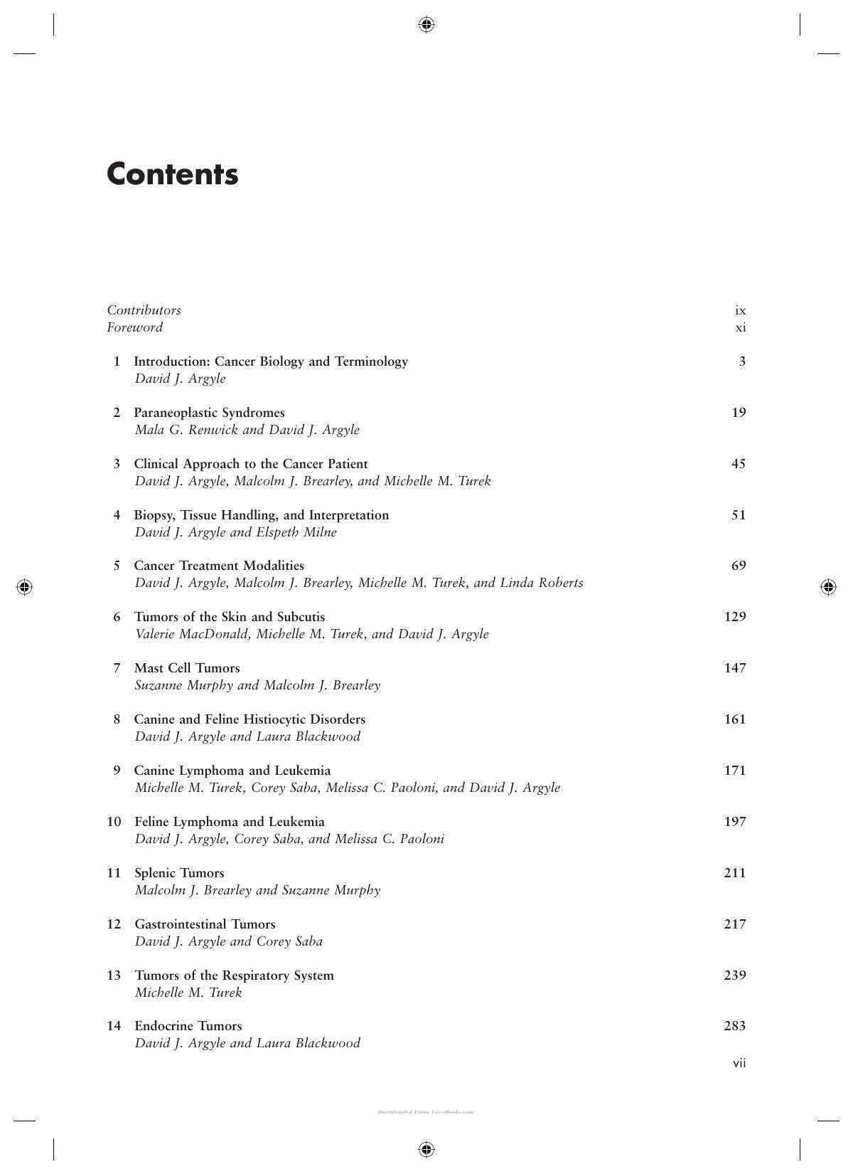 Decision Making In Small Animal Oncology