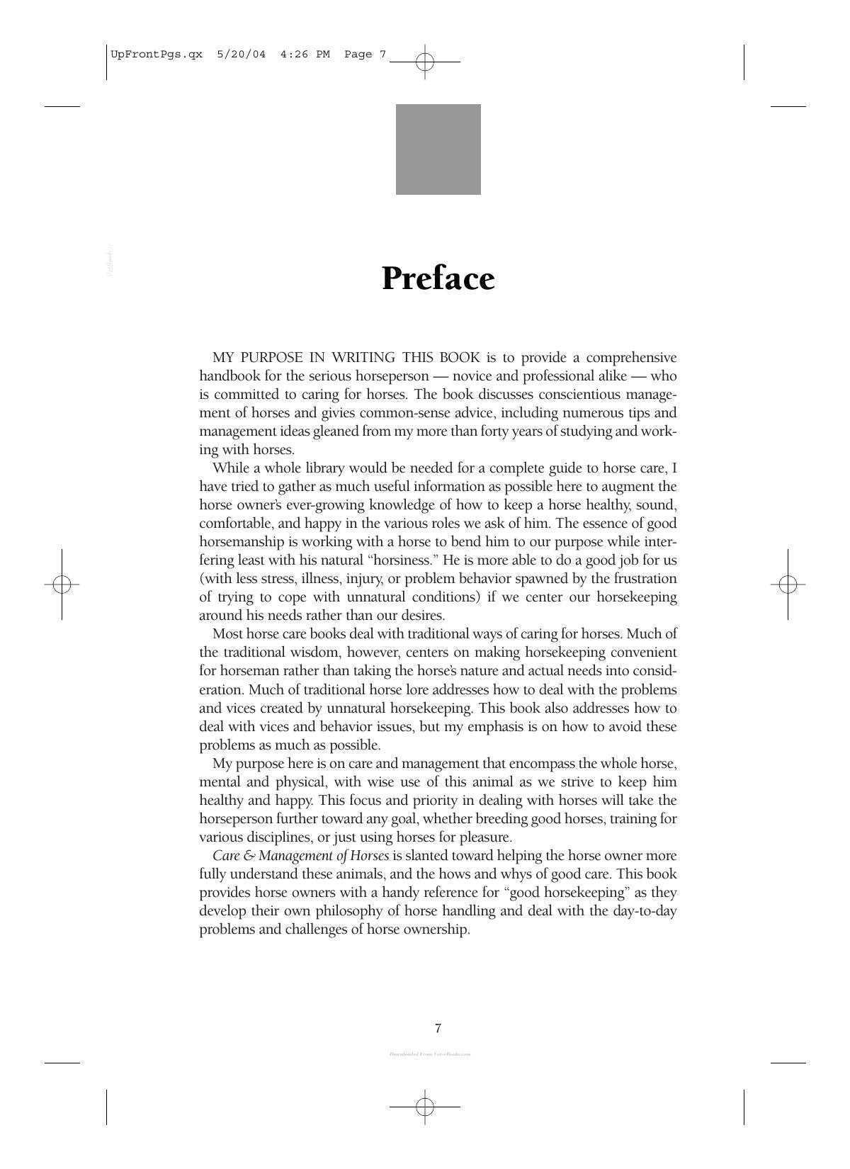Care And Management Of Horses A Practical Guide For The Horse Owner