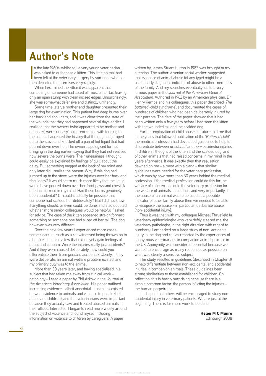 Preview page of Animal Abuse and Unlawful Killing Forensic Veterinary Pathology