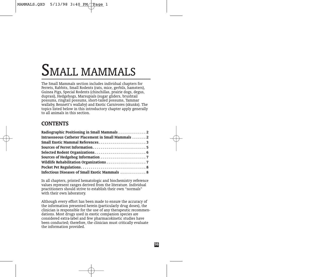 Exotic Companion Medicine Handbook For Veterinarians