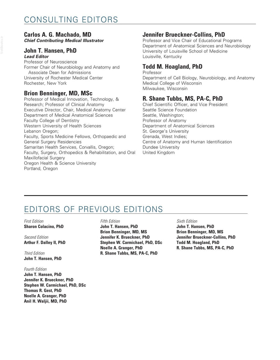 Preview page of Atlas of Human Anatomy 7th Edition