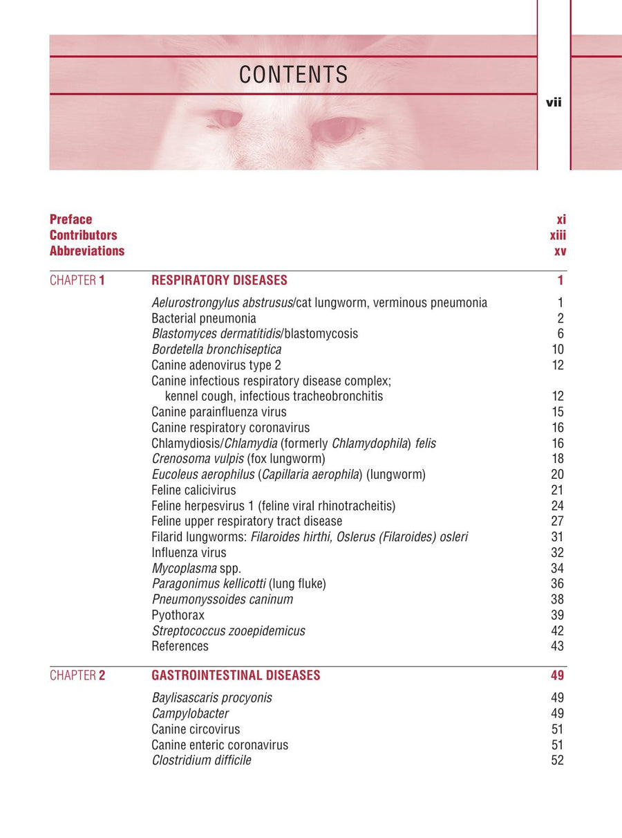 Preview page of Infectious Diseases of the Dog and Cat a Color Handbook