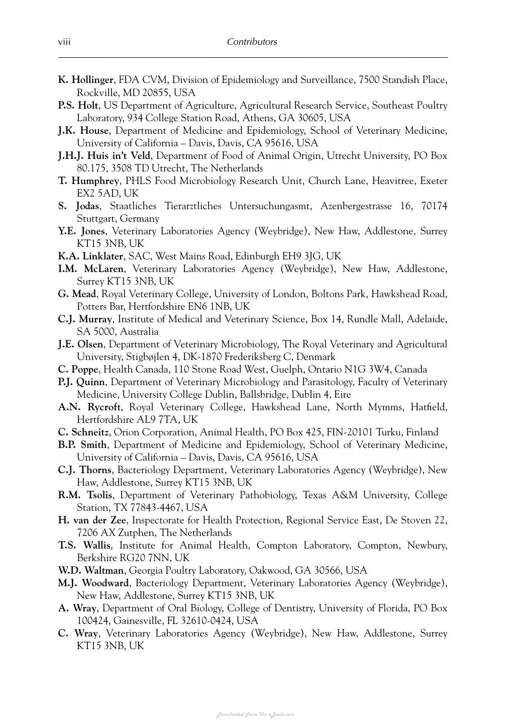 Salmonella In Domestic Animals