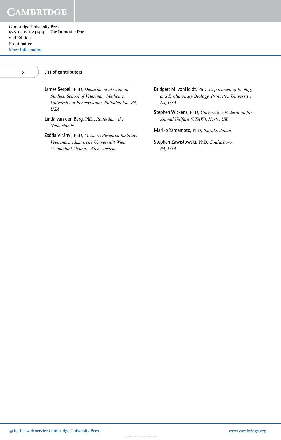 The Domestic Dog Its Evolution Behavior And Interactions With People 2Nd Edition