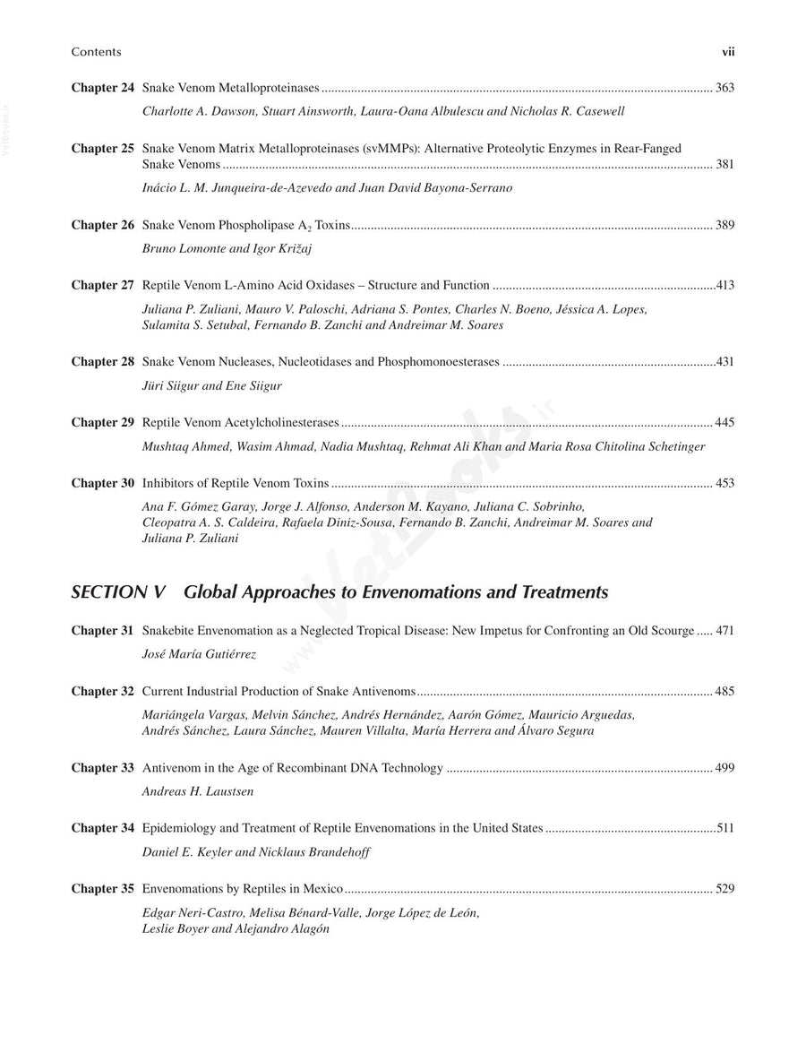 Preview page of Handbook of Venoms and Toxins of Reptiles 2nd Edition