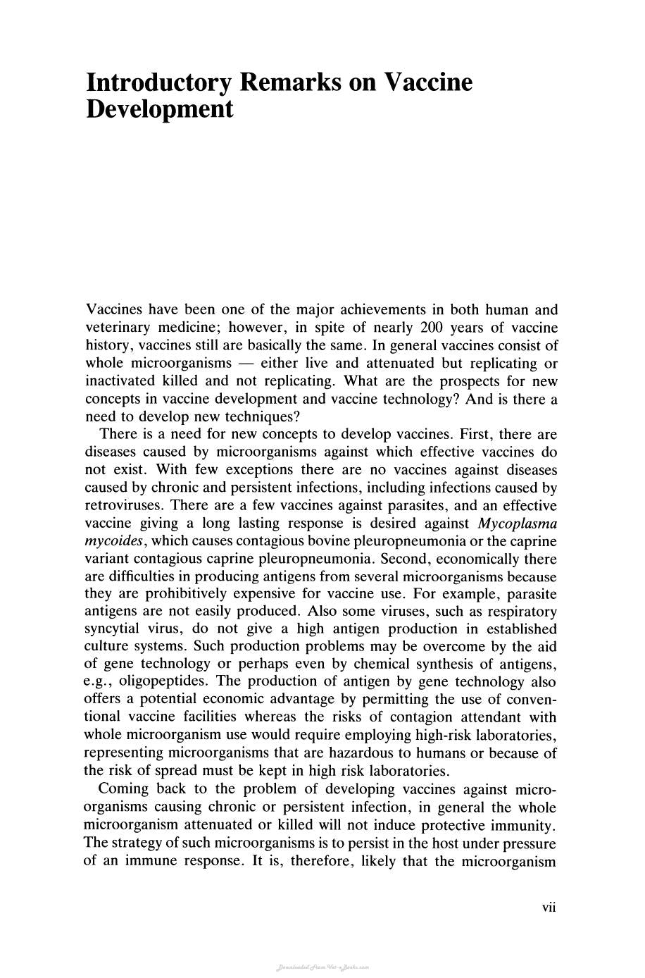 Progress In Vaccinology Volume 4 Veterinary Vaccines
