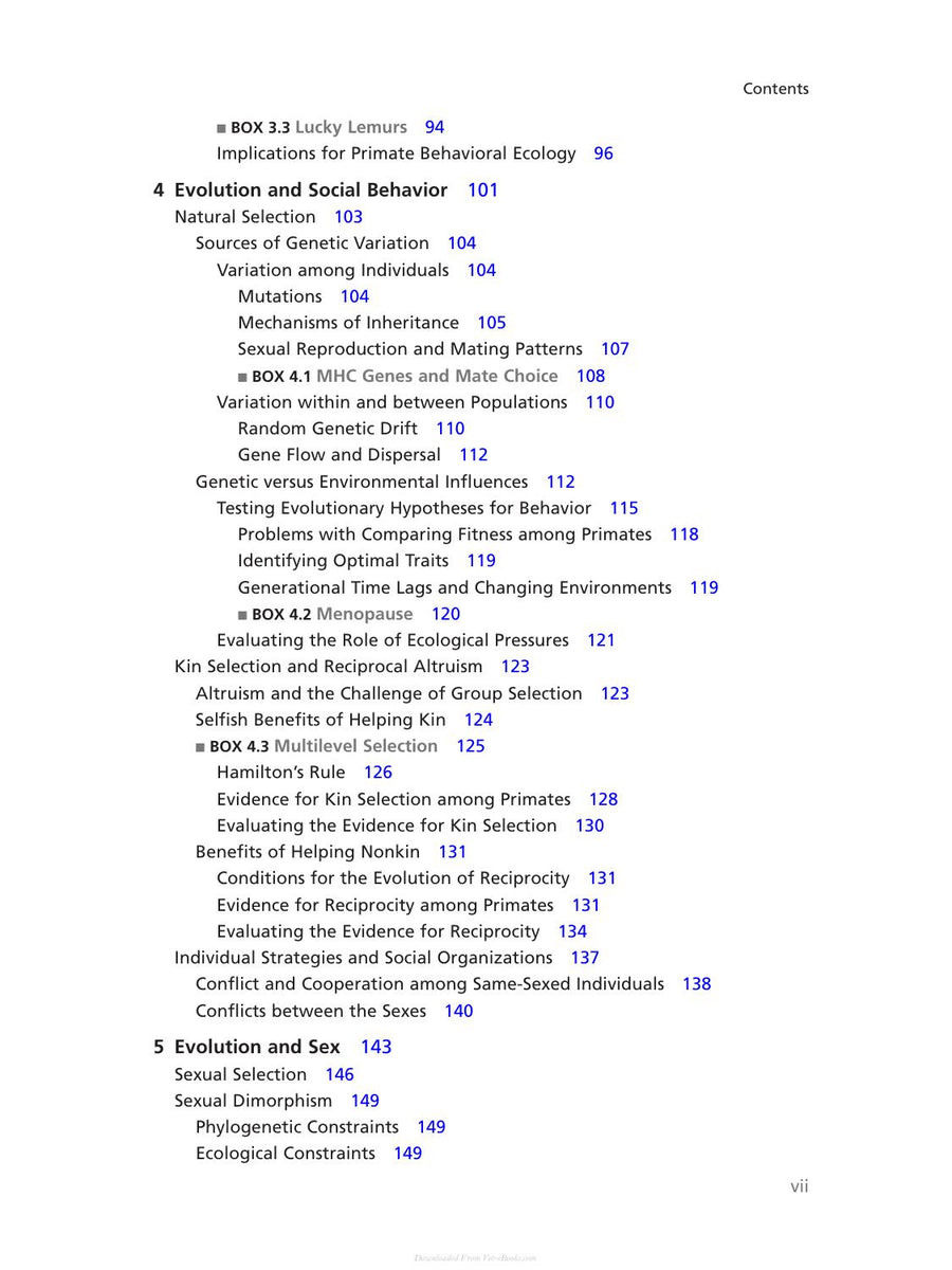 Preview page of Primate Behavioral Ecology 5th Edition