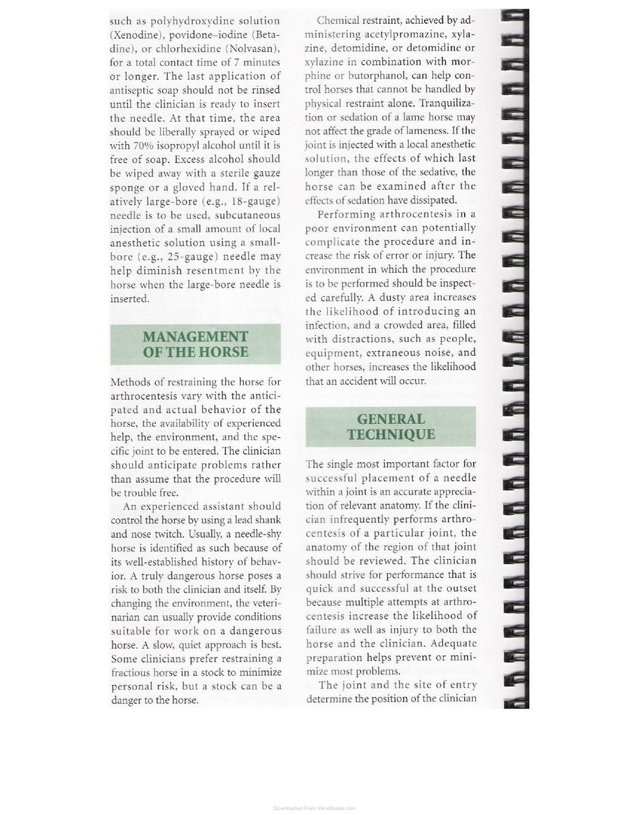 Preview page of A Guide to Equine Joint Injection and Regional Anesthesia