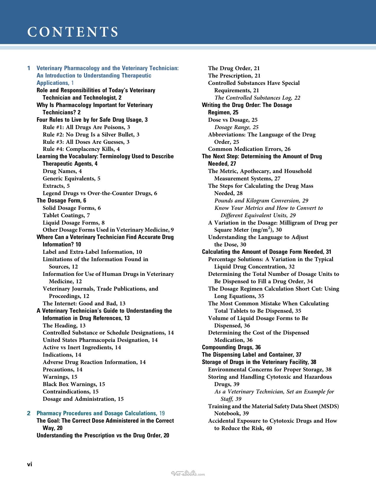 Bills Clinical Pharmacology And Therapeutics For Veterinary Technicians 5Th Edition