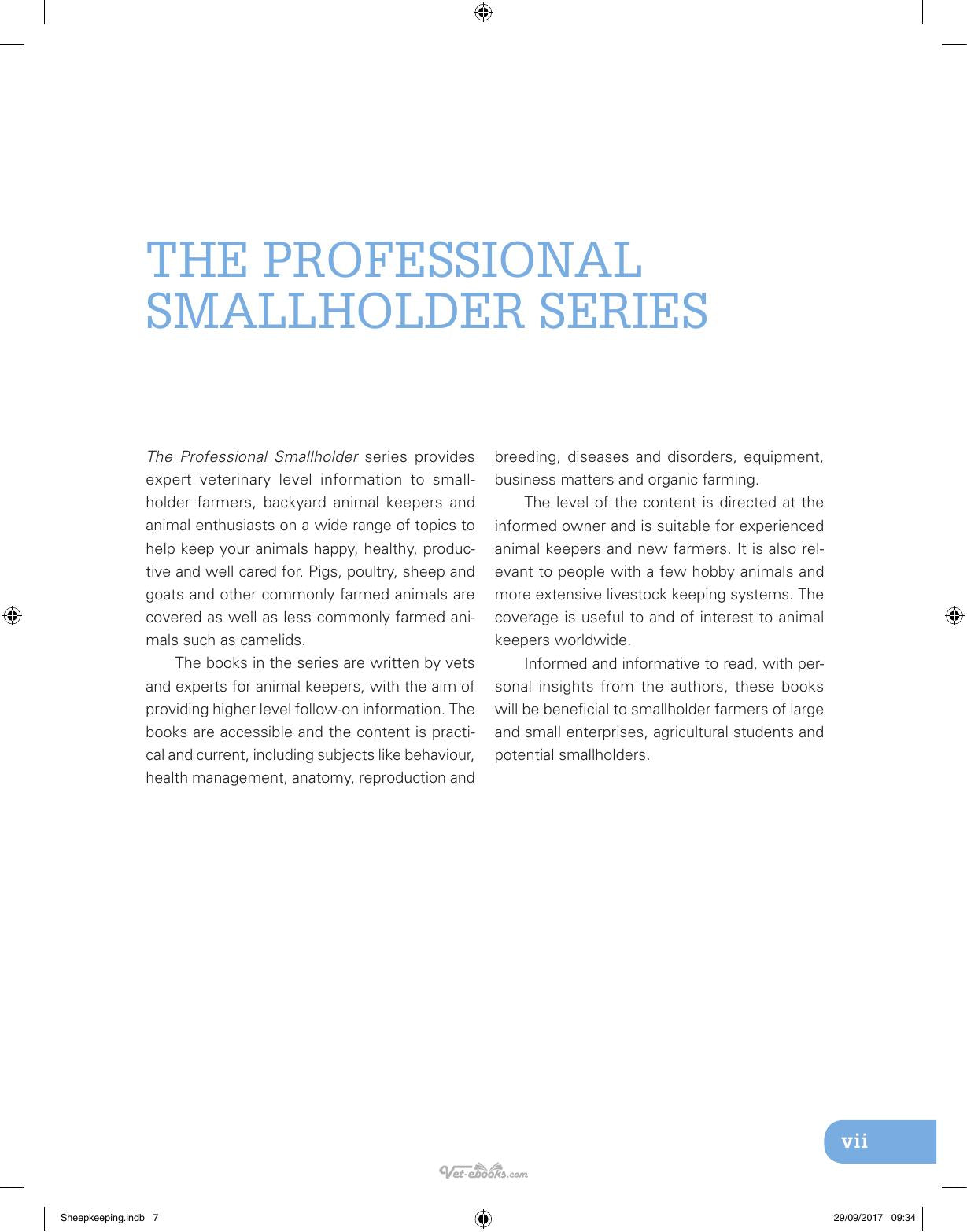 Sheep Keeping The Professional Smallholder Series