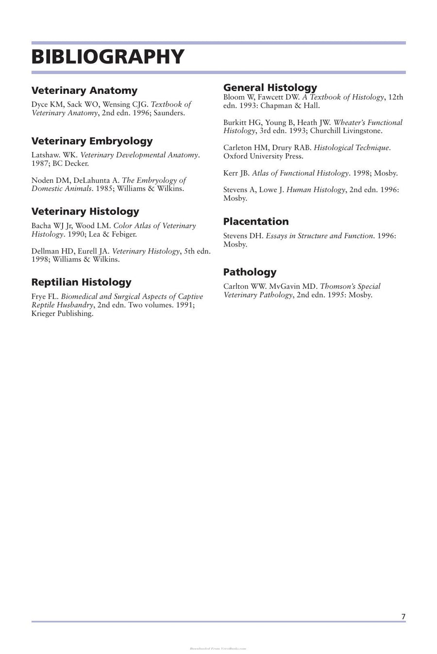 Preview page of Comparative Veterinary Histology with Clinical Correlates