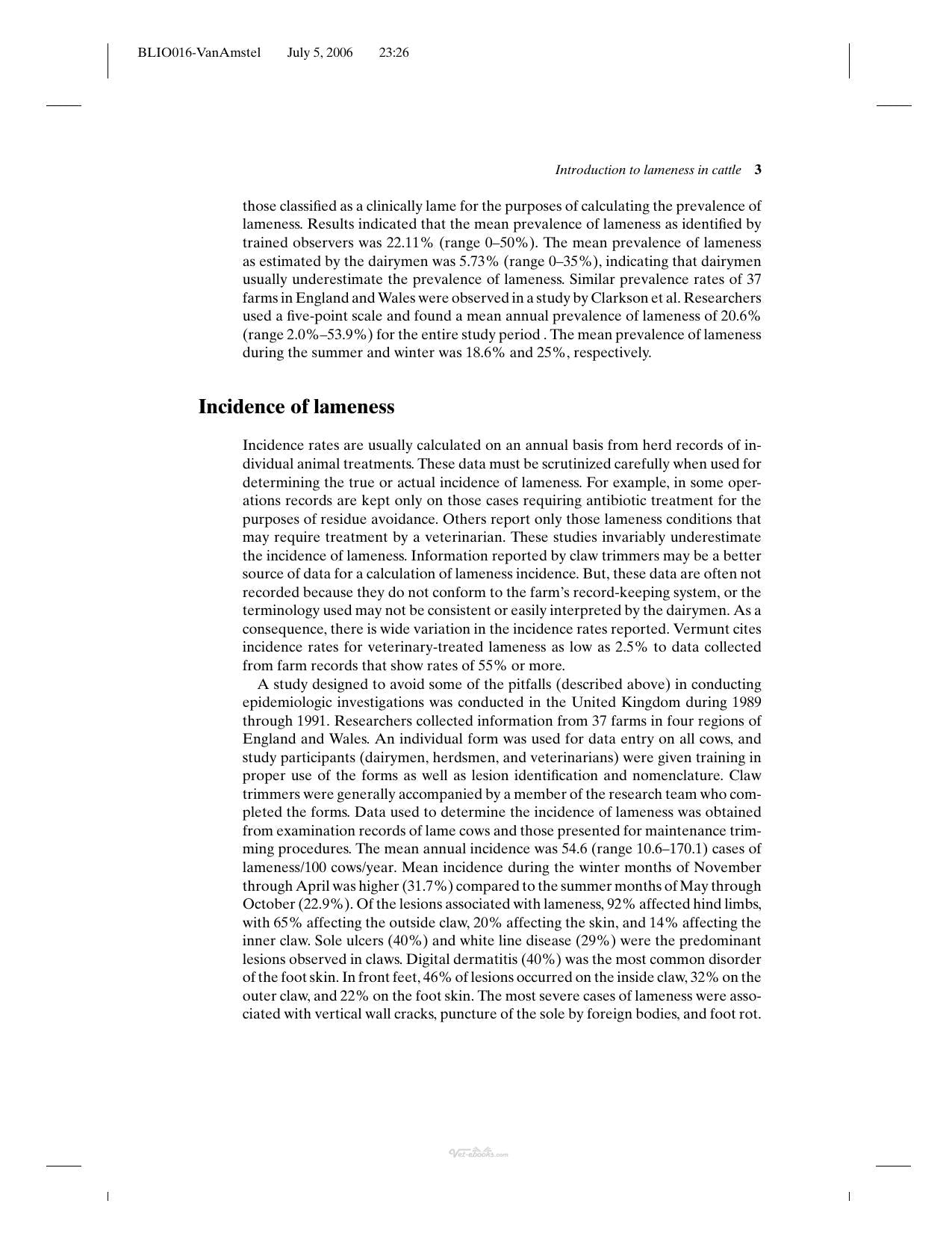 Manual For Treatment And Control Of Lameness In Cattle
