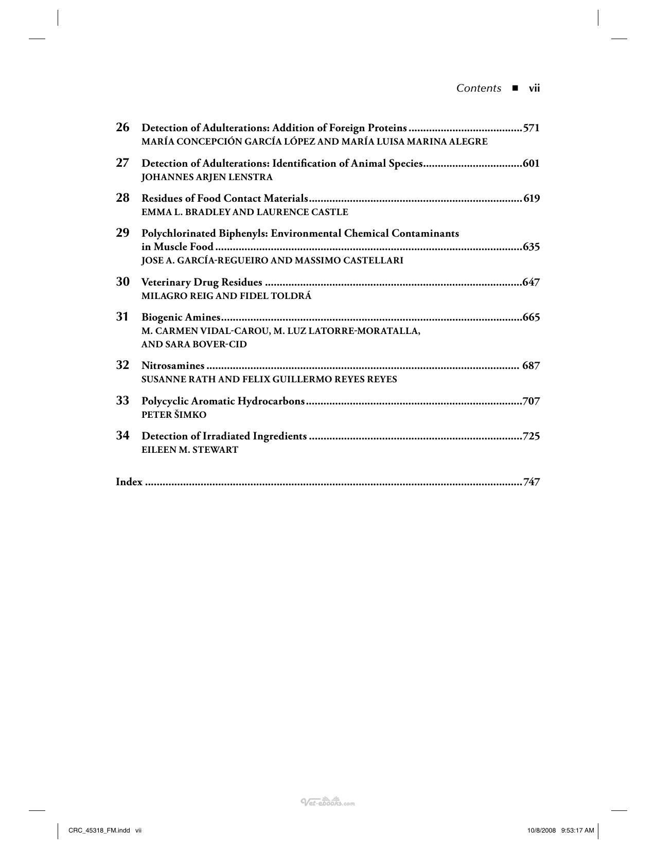 Handbook Of Processed Meats And Poultry Analysis