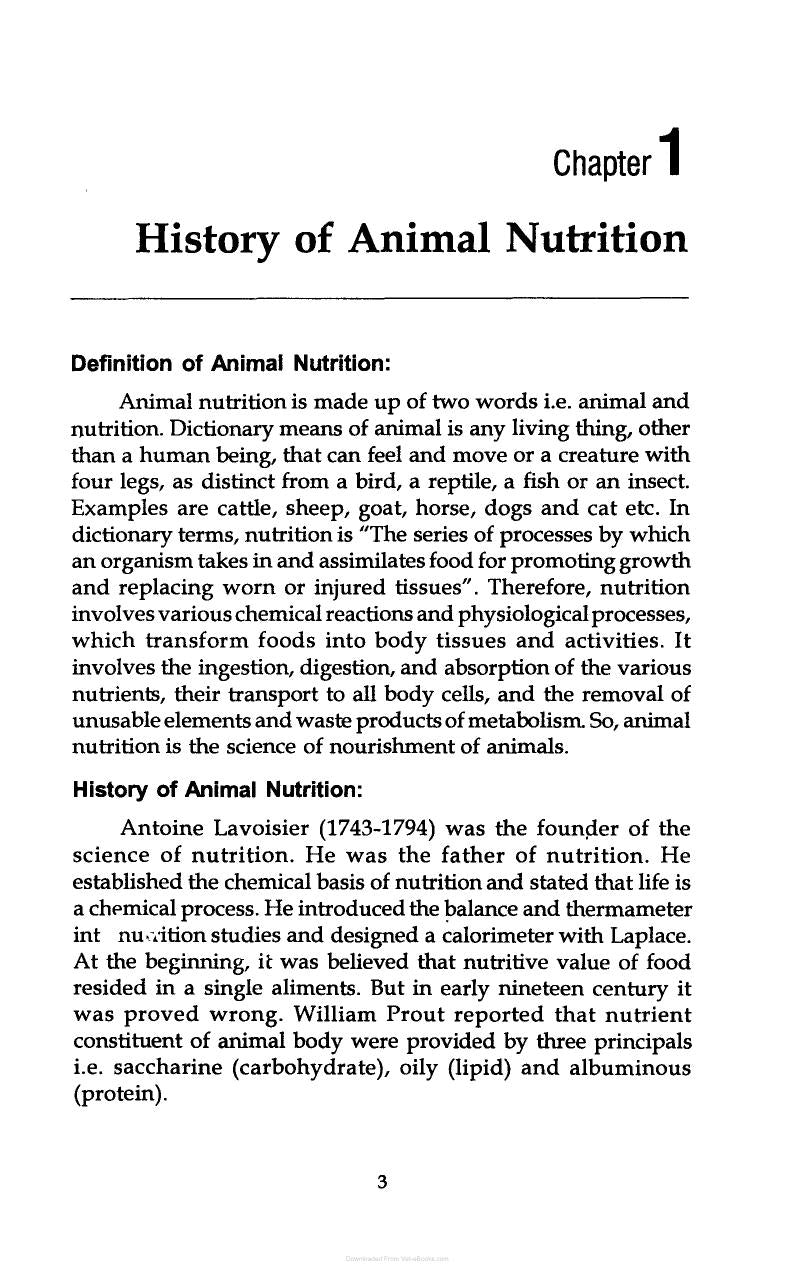 Handbook Of General Animal Nutrition