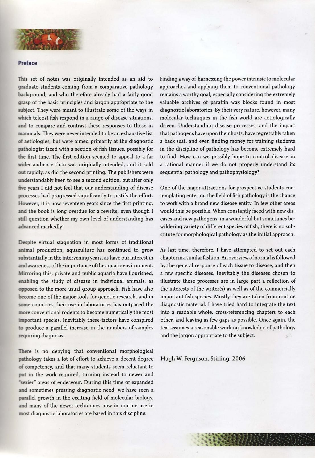 Systemic Pathology Of Fish A Text And Atlas Of Normal Tissues In Teleosts And Their Response In Disease 2nd Edition