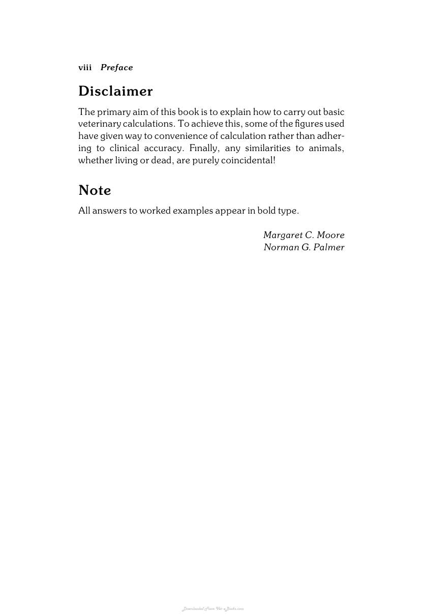 Calculations For Veterinary Nurses