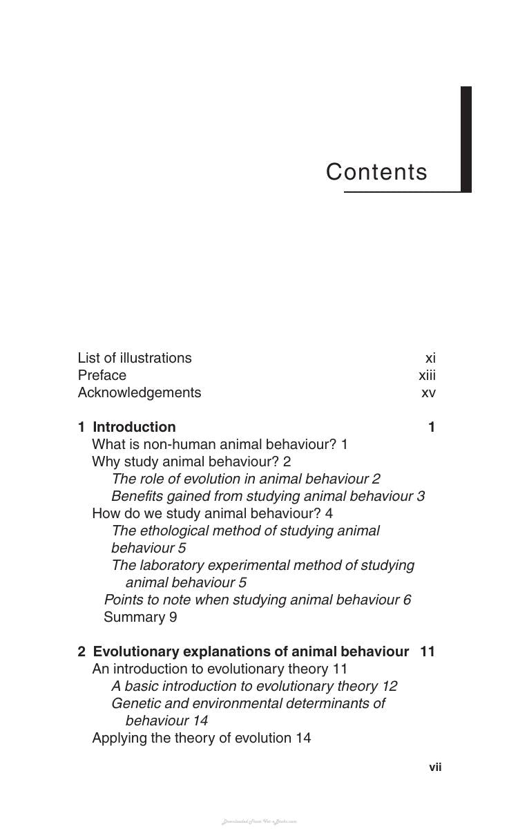 Determinants Of Animal Behaviour