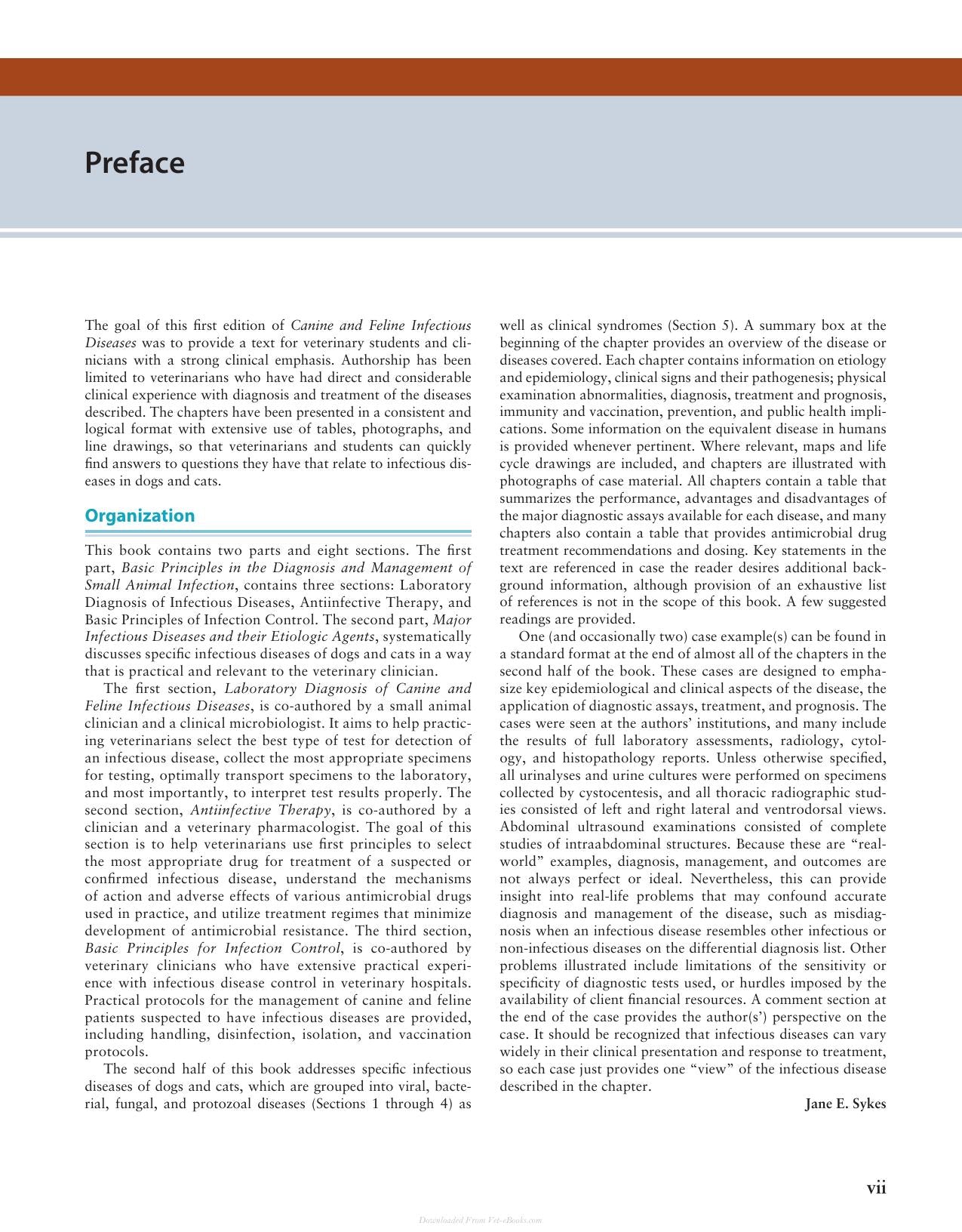 Canine And Feline Infectious Diseases