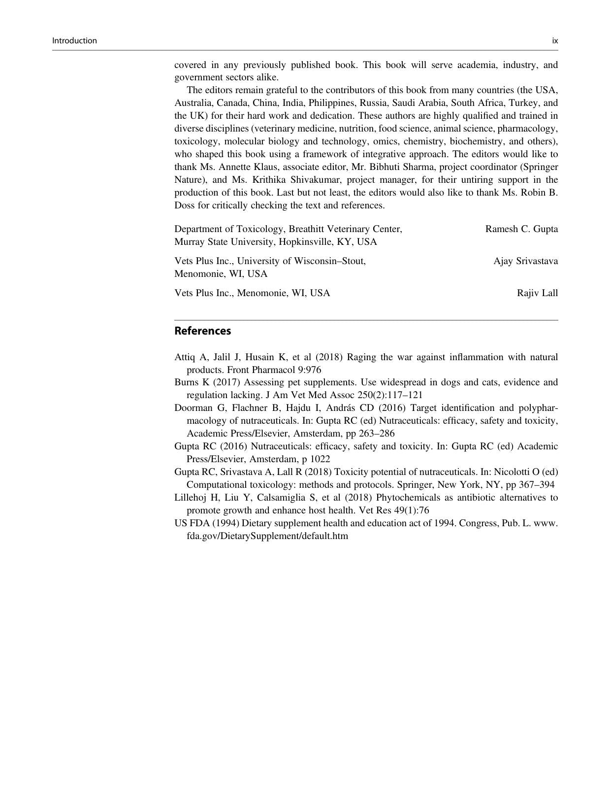 Nutraceuticals In Veterinary Medicine
