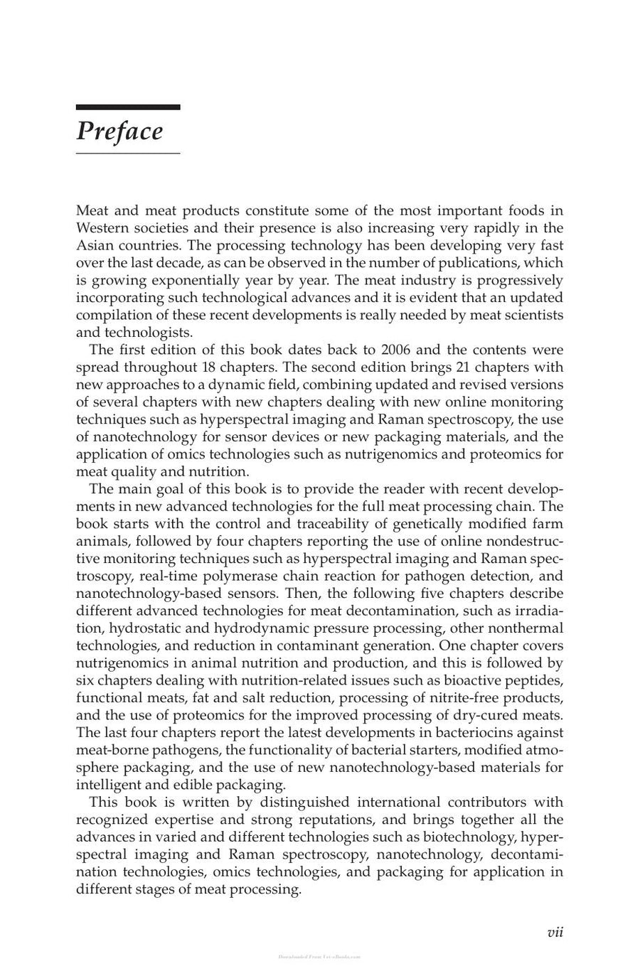 Preview page of Advanced Technologies for Meat Processing