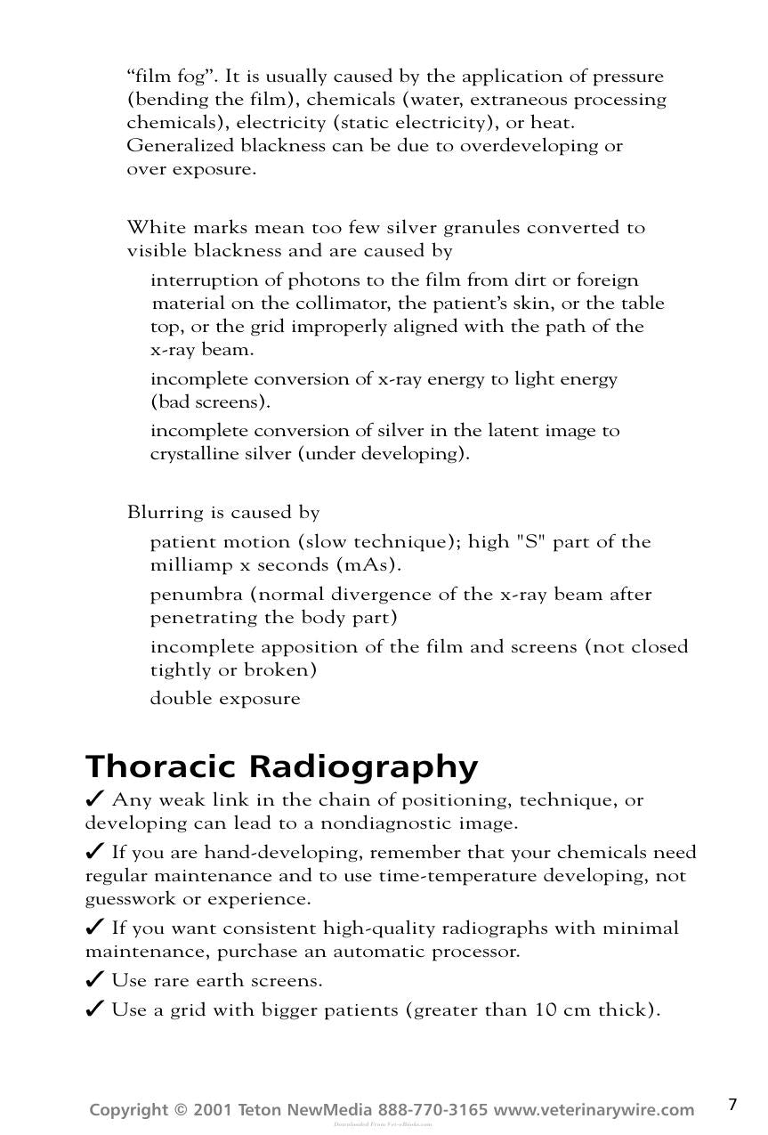 Thoracic Radiology For The Small Animal Practitioner