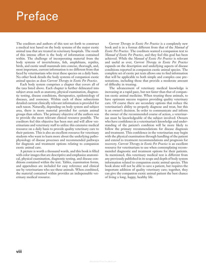Current Therapy in Exotic Pet Practice