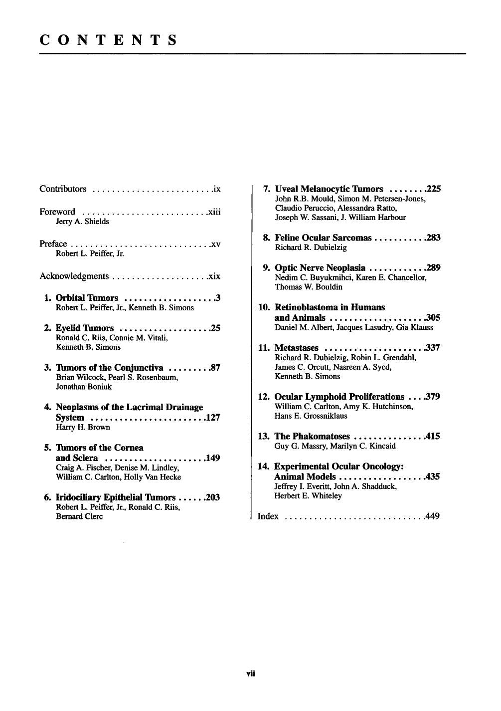 Ocular Tumors In Animals And Humans