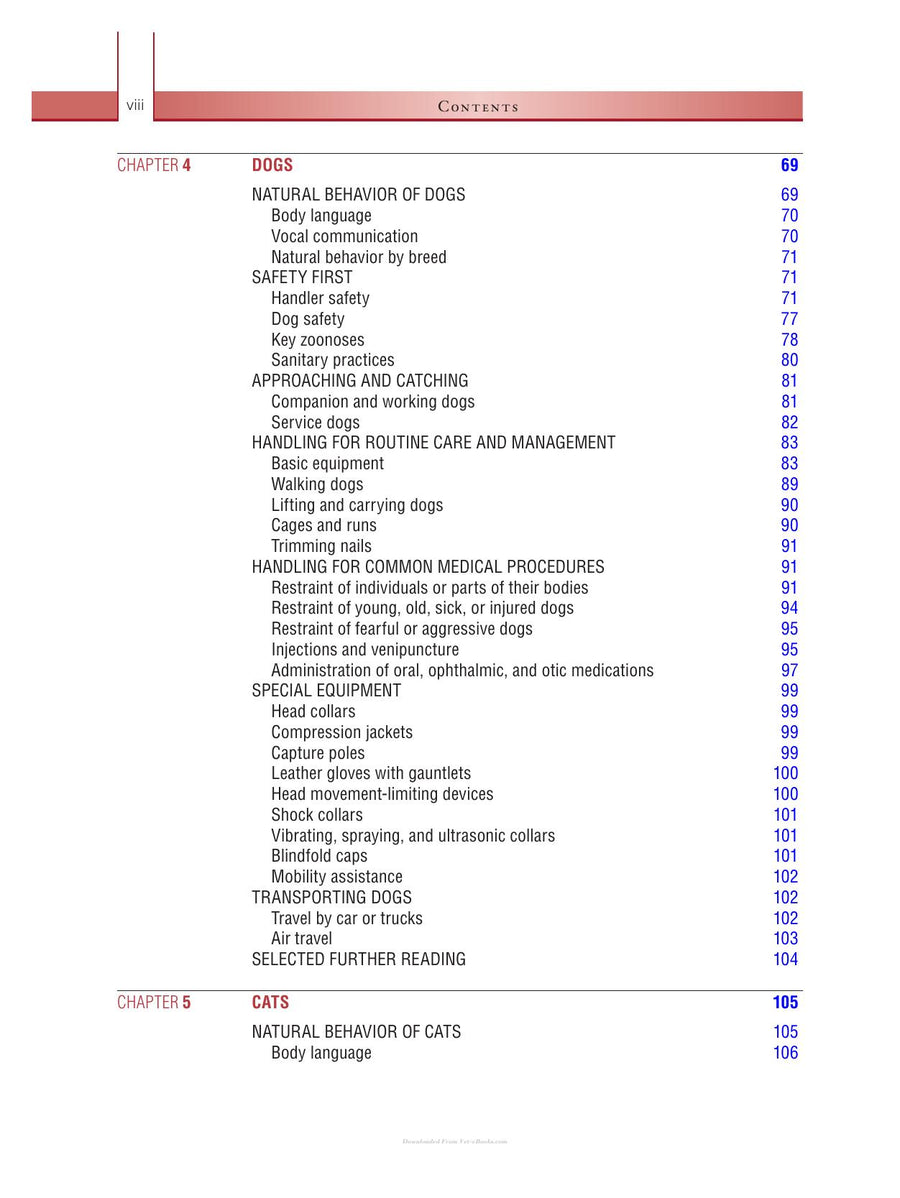 Preview page of Animal Handling and Physical Restraint