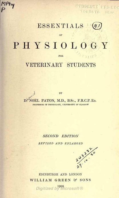 Essentials of Physiology for Veterinary Students