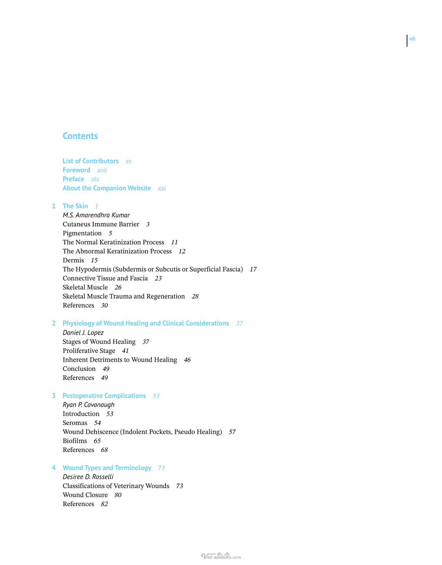 Preview page of Techniques in Small Animal Wound Management